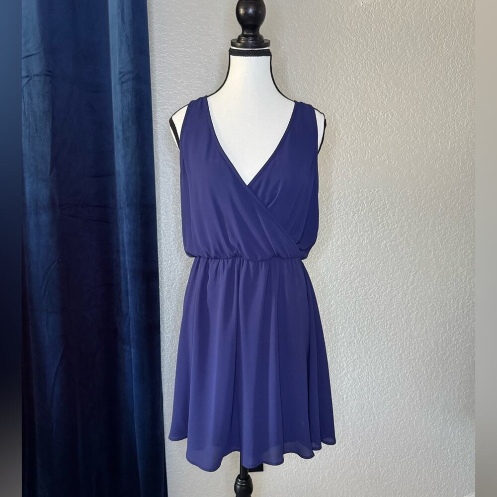 Lush Blue Skater Mini Dress | Size M